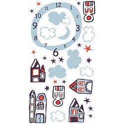 TheDecoFactory Horloge Stickers Maisons