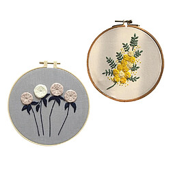 Acheter Kit De Broderie Estampé Au Point De Croix 2 Pièces Avec Cerceau De Broderie