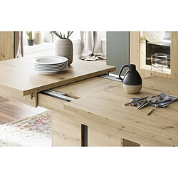 Avis Pegane Table à manger extensible / table repas en bois coloris chêne sombre - L.180-280 x H.77 x P.100 cm