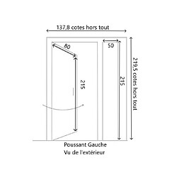 Avis porte D'entrée Bois Tiercee Vitrée Vauban H215 X L130 P,gauche Côtes Tableau Gd Menuiseries