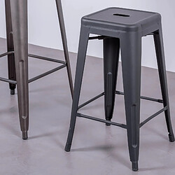 Nest Dream Tabouret empilable en acier métal (68cm) - Bistro