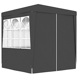 vidaXL Tente de réception et parois latérales 2x2 m Anthracite 90 g/m²