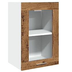 vidaXL Armoire en verre suspendue vieux bois 40x31x60 cm