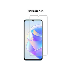 WE PACK verre trempé et coque de protection transparente HONOR X7A: 1 Verre trempé dureté 9H Glass+1 Coque de protection TPU Transparent