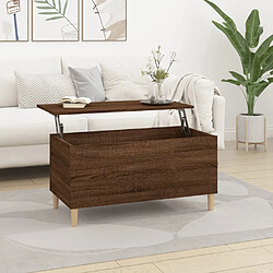 Maison Chic Tabls basse,Table Console pour salon Chêne marron 90x44,5x45 cm Bois d'ingénierie -MN12326