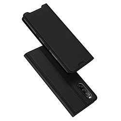 Dux Ducis Etui en PU Bien protégé avec support noir pour votre Sony Xperia 10 III