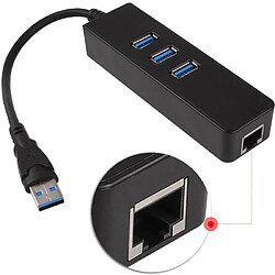 Onever USB 3.0 à 1000Mbps gigabit adaptateur ethernet RJ45 3 ports USB3.0 Hub réseau câblé