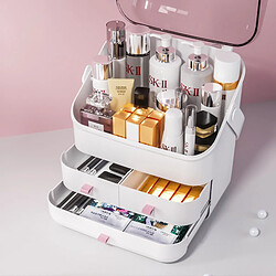 Avis Universal Organisateur de maquillage blanc Boîte à tiroir portable Boîte à rangement de maquillage Imperméable à l &'eau Grande capacité Organisateur de maquillage