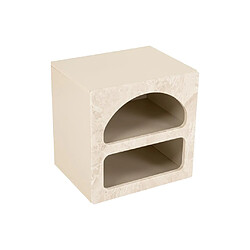 Hanah Home Table de chevet niches en aggloméré Liva beige. pas cher