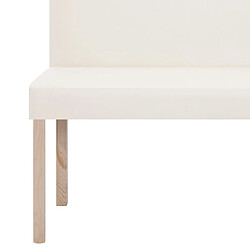 Helloshop26 Banquette pouf tabouret meuble banc 139 cm crème synthétique 3002077 pas cher