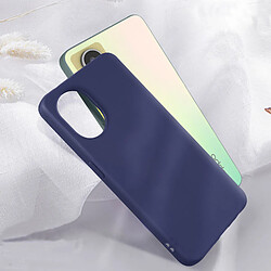 Acheter Avizar Coque Oppo Reno 8 Lite 5G Silicone Flexible Finition Mate Anti-traces bleu foncé