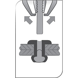 Rivets Scellit standard aluminium acier tête plate ASD