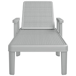 Acheter Maison Chic Chaise longue, Transat gris 159x68x83,5 cm polypropylène