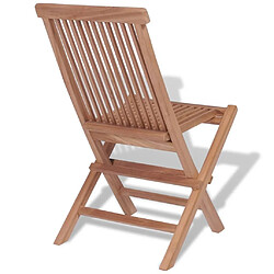 Acheter Maison Chic Lot de 4 Chaises pliables de jardin - Fauteuil d'extérieur Bois de teck solide -MN31508