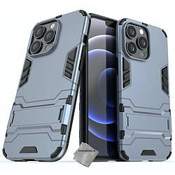 Htdmobiles Coque rigide anti choc pour Apple iPhone 13 Pro + film ecran - BLEU FONCE