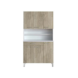 Cstore TACOMA - buffet de cuisine l 100 cm - décor chêne