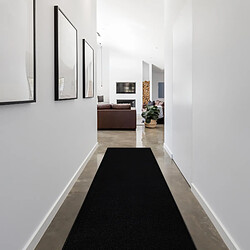 Avis RUGSX Tapis de couloir KARMEL plaine, une couleur noir 200 cm 200x240 cm