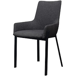 Acheter vidaXL Chaises à manger lot de 2 gris foncé tissu