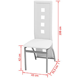 Acheter Maison Chic Lot de 2 Chaises à manger modernes,Chaises à dîner blanc similicuir -MN89876