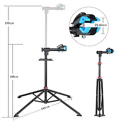 Avis Bcelec 108310 Pied d'atelier pour vélo, télescopique et ajustable en hauteur (108-190cm), support vélo, max 30kg