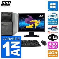 PC Tour Dell 3020 Ecran 22" Intel G3220 RAM 4Go SSD 480Go Windows 10 Wifi - Occasion