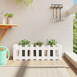 Maison Chic Jardinière,Lit surélevé de jardin - Bac à fleurs - pot de fleur design de clôture 100x30x30cm pin massif -GKD35998