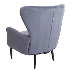 Acheter Mendler Fauteuil Lounge HWC-K37, Fauteuil Cocktail Fauteuil rembourré, velours ~ gris