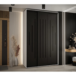 Abiks Meble Armoire Davos 12 À Portes Coulissantes 235,2/160/45 3 Portes