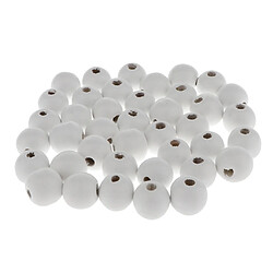 1 Paquet De Perles Rondes En Bois Naturelles 3 Tailles 25/18 / 14mm Avec Trou 25mm 20pcs pas cher