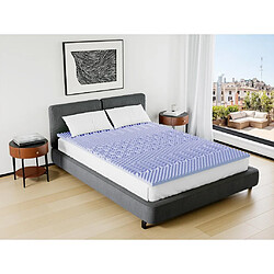 Vente-Unique Surmatelas 140 x 190 cm mémoire de forme 7 zones aux extraits de lavande ép.5cm - ANESI de NATUREA