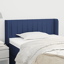 Maison Chic Tête de lit scandinave avec oreilles,meuble de chambre Bleu 103x16x78/88 cm Tissu -MN15647