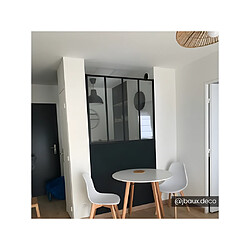 Acheter Vente-Unique Verrière atelier en aluminium thermolaqué - 120x105 cm - Noir - BAYVIEW