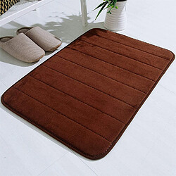 Tapis de Bain Antiderapant Absorbant 50x80cm Marron