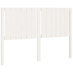 vidaXL Tête de lit blanc 145,5x4x100 cm bois massif de pin