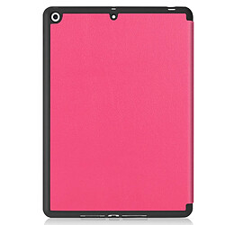 Avis Etui en PU avec support tripliure et porte-stylo rose pour votre Apple iPad 10.2 (2019)