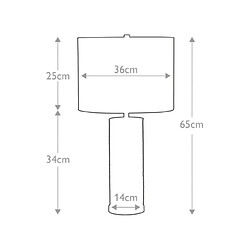 Elstead Lighting Lampe de table avec abat-jour rond, blanc avec abat-jour noir pas cher