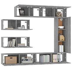 Avis vidaXL Ensemble de meubles TV 7 pcs Sonoma gris Bois d'ingénierie