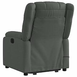 Acheter Maison Chic Fauteuil Relax pour salon, Fauteuil de massage inclinable Gris foncé Tissu -GKD30135