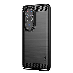 Mofi Coque en TPU Fibre de carbone brossé noir pour votre Huawei P50