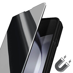 Avizar Étui Clear View pour Samsung Galaxy Z Fold 5 Clapet Miroir Fonction Support Noir pas cher