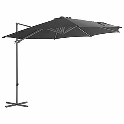 Maison Chic Parasol Jardin | Parasol en porte-à-faux avec mat en acier Anthracite 300 cm - GKD69011