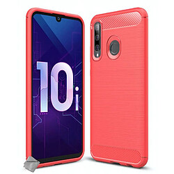 Htdmobiles Coque silicone gel carbone pour Huawei Honor 20E + verre trempe - ROUGE