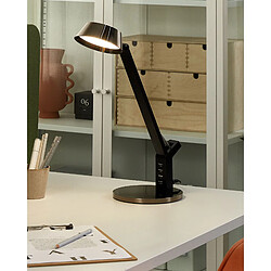 Beliani Lampe à poser en métal bronze à LED et port USB CHAMAELEON