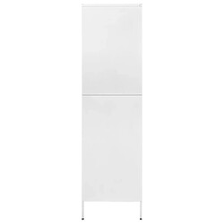 Avis vidaXL Garde-robe Blanc 90x50x180 cm Acier