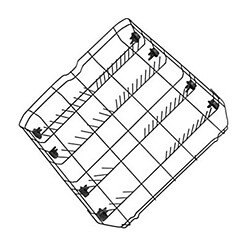 Panier inférieur pour lave-vaisselle BEKO 52,5 X 52,8 X 12 Cm (303751-11999) (1758972600)