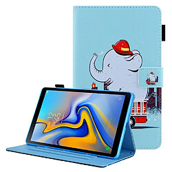 Etui en PU texture croisée avec porte-cartes l'éléphant pour votre Samsung Galaxy Tab A8 10.5 2021 SM-X200/X205