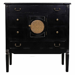 Acheter Commode Alexandra House Living Noir Rotin Bois d'épicéa Bois MDF 38 x 90 x 85 cm