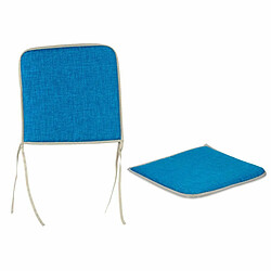 Gift Decor Coussin de chaise Turquoise 38 x 2,5 x 38 cm (4 Unités)