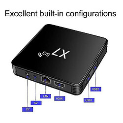 Universal X7 TV Box 1GB8GB Quad Core Double bande 2,4g / 5g Player médiatique WiFi Eu Plug pas cher