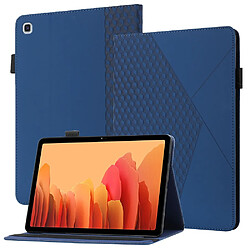 Etui en PU skin touch à motif losange, auto-absorbé, porte-cartes bleu foncé pour votre Samsung Galaxy Tab A7 10.4 (2020)